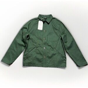 House of Land x Ginew The Shop Denim Twill Jacket Button Men's Size Medium Olive